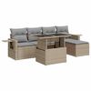 vidaXL Garden Sofa Set Beige, Light Grey
