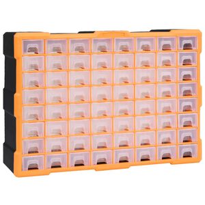 vidaXL Multi-drawer Organizer with 64 Drawers 20.5"x6.3"x14.8"