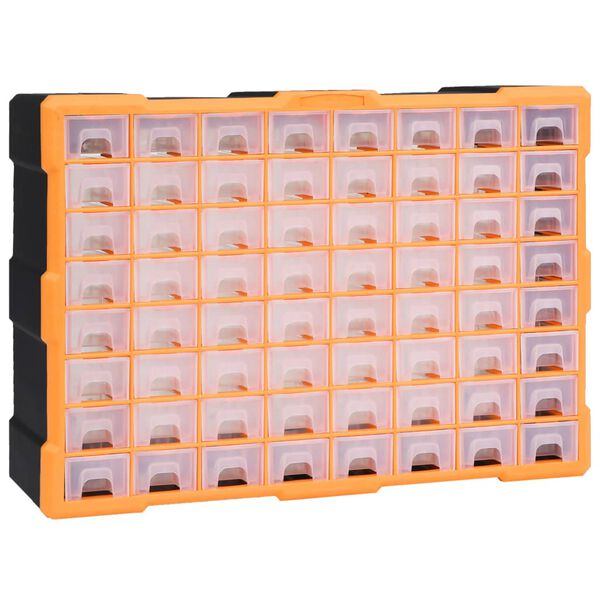 vidaXL Multi-drawer Organizer with 64 Drawers 20.5"x6.3"x14.8"