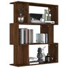 vidaXL Book Cabinet Brown oak Engineered wood Medium Book Cabinet