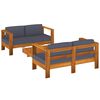 vidaXL Garden Lounge Set Dark Grey Solid acacia wood Garden Lounge Set