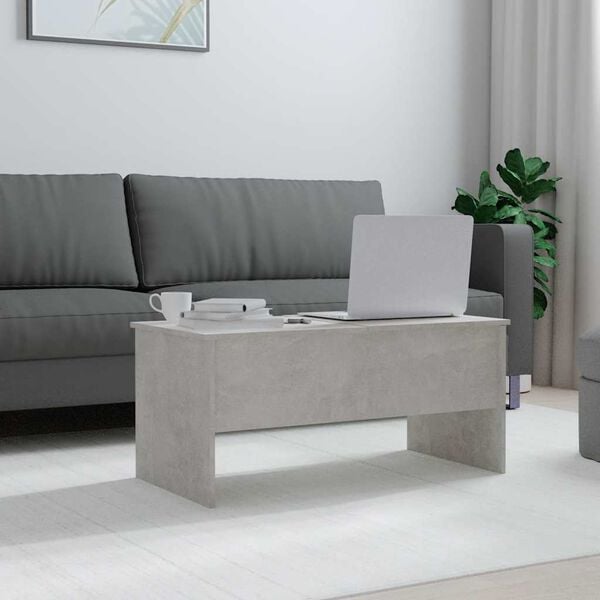 vidaXL Coffee Table Concrete gray Engineered wood Medium
