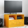 vidaXL TV Cabinet Mustard Yellow Cold-Rolled Steel Medium TV Cabinet