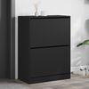 vidaXL Shoe Cabinet Black Engineered wood Tall Shoe Cabinet