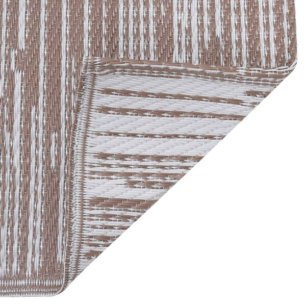 vidaXL Outdoor Rug Taupe Polypropylene 55.1 x 78.7 in Pattern