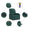 vidaXL Massage Recliner Chair Dark Green