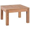 vidaXL Coffee Table Natural Teak Solid Teak Wood 23.6x23.6 in Durable