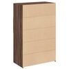 vidaXL Highboard Brown oak Engineered wood 31.5 x 16.7 x 48.8 in