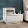 vidaXL Bedside Cabinet White Solid pine wood Small Bedside Cabinet