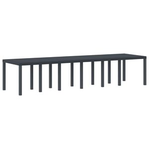 vidaXL Garden Dining Table Anthracite 137.80 x 39.37 x 28.74 in