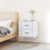 vidaXL Wall-mounted Bedside Cabinet High gloss white Engineered wood