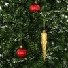 vidaXL Snowing Christmas Tree Green, White, Red, Gold