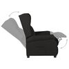 vidaXL Recliner Chair Black Fabric (100% polyester) Single