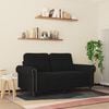 vidaXL 2-seater Sofa Black Velvet, metal, textilene Medium 2-Seater Sofa