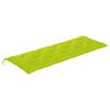 vidaXL Patio Bench with Bright Green Cushion 59.1" Solid Teak Wood