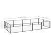 vidaXL Dog Kennel Black Steel Large Durable Dog Kennel Rectangular