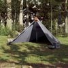 vidaXL Family Tent Tipi 7-Person Grey and Orange Waterproof