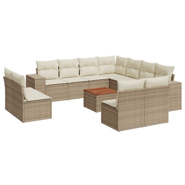 vidaXL Garden Sofa Set Beige
