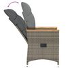 vidaXL Reclining Garden Chair Grey
