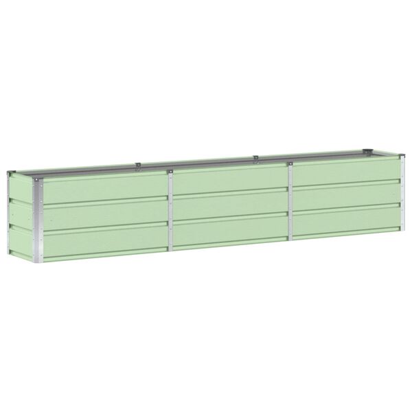 vidaXL Planter Green 94.49 x 15.75 x 17.72 in Steel