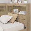 vidaXL Storage Headboard Sonoma Oak 35.43 in Engineered Wood
