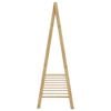 vidaXL Clothes Rack Bamboo Varnished Bamboo Medium Foldable