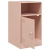 vidaXL Bedside Cabinet Set of 2 Pink Cold-rolled steel Bedside Cabinet