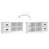 vidaXL TV Cabinet High gloss white Engineered wood 40.2 x 14.0 x 18.7 in