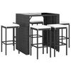 vidaXL Garden Bar Set Black, Cream White
