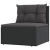 vidaXL Garden Lounge Set Black Poly Rattan Medium Modular