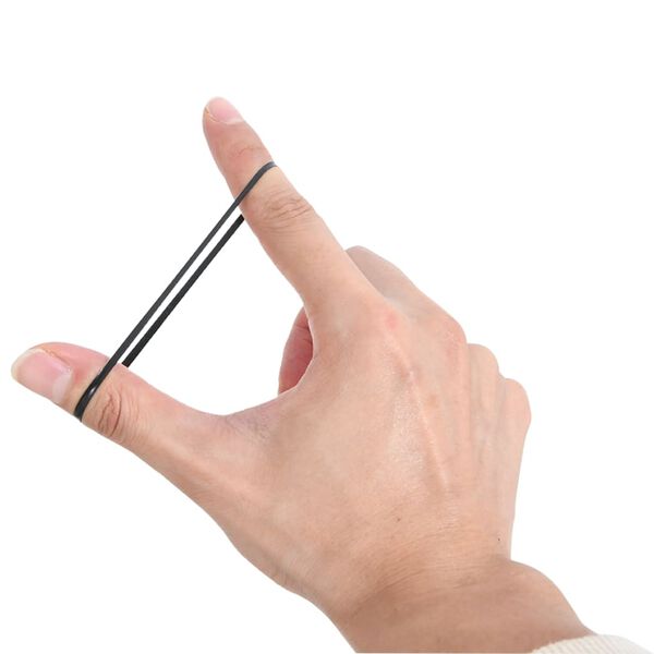 vidaXL Braiding Band Black Silicone 500 pcs Durable Braiding Band