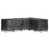 vidaXL Garden Furniture Cover Set of 2 Black Polyethylene (PE) L-shaped