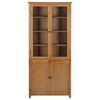 vidaXL Bookcase Natural Oak Solid Oak Wood Large Bookcase Rectangular