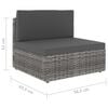 vidaXL Garden Sofa Gray and anthracite