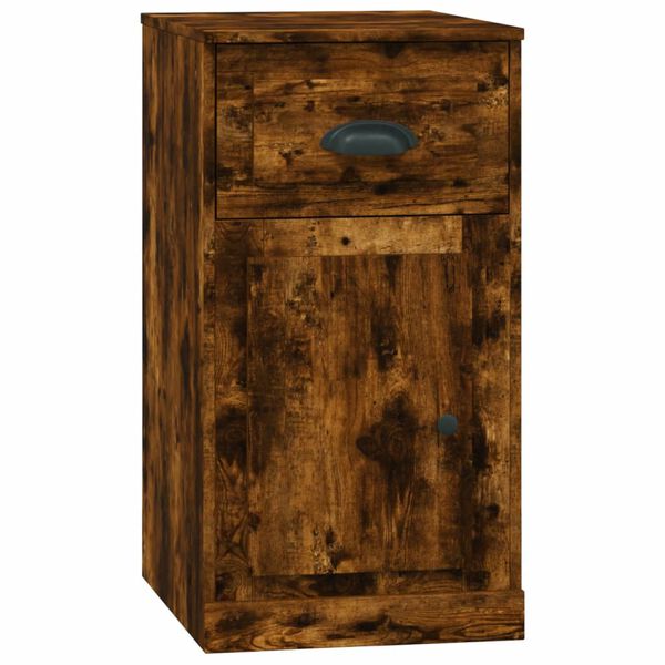 vidaXL Side Cabinet Smoked Oak Engineered Wood 15.7x19.7x29.5 in