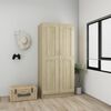 vidaXL Wardrobe Sonoma oak Engineered wood Compact Wardrobe
