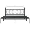 vidaXL Bed Frame Black Steel Full Bed Frame Rectangular Modern