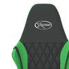 vidaXL Gaming Chair Black and Green Faux Leather, Metal, Plywood, Foam