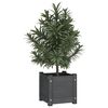 vidaXL Planter Gray Solid Pinewood Small Planters Planter Square