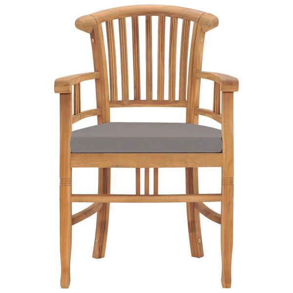 vidaXL 5 Piece Patio Dining Set with Cushions Solid Teak Wood