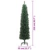 vidaXL Artificial Christmas Tree Green PVC, Steel Slim Lightweight