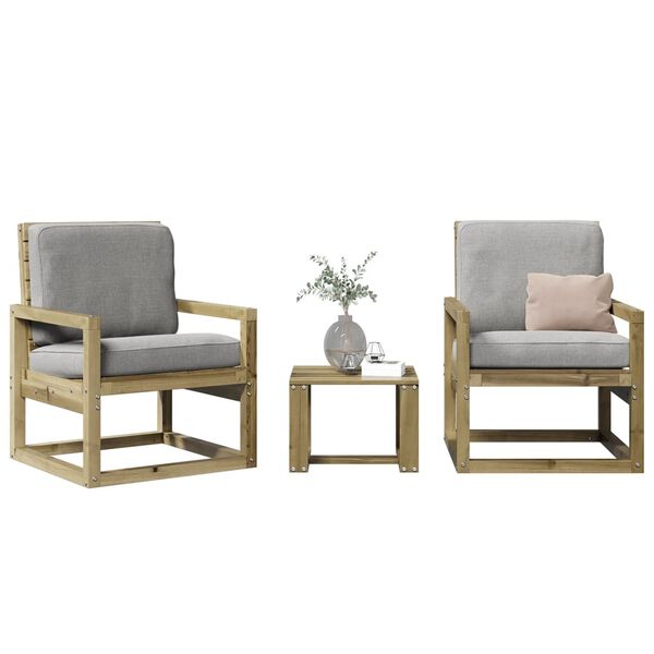 vidaXL Garden Lounge Set Natural wood Pressure treated pine wood Medium