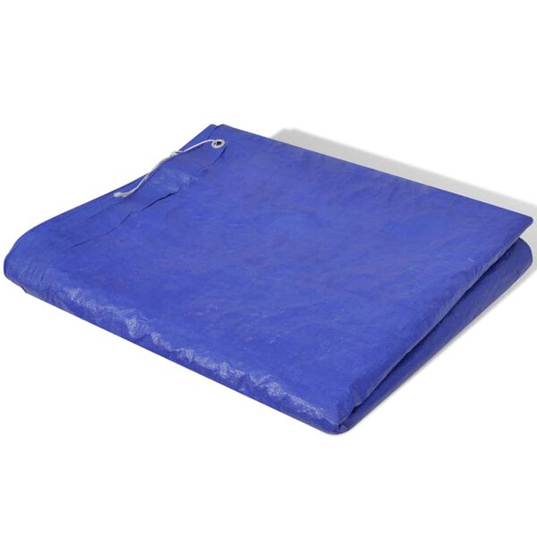 vidaXL Pool Cover Dark Blue Polyethylene 212.6 x 106.3 in