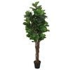 vidaXL Artificial Fiddle Leaf Fig Tree Green