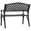 vidaXL Garden Bench Black Cast aluminum, cast iron Medium Durable