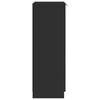 vidaXL Shoe Cabinet Black 23.2x13.8x39.4" Engineered Wood