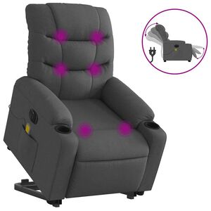 vidaXL Electric Stand Up Massage Recliner Chair Dark gray