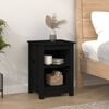 vidaXL Bedside Cabinet Set of 2 Black Solid pine wood
