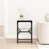 vidaXL Side Table Black Oak 16.14 x 15.75 x 23.62 in