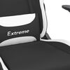 vidaXL Gaming Chair Black and White Fabric (100% polyester), metal, plywood